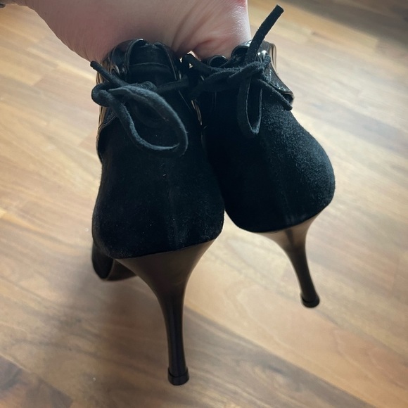 NADIA Neri suede mix fabric pointy toe heels - Picture 8 of 10